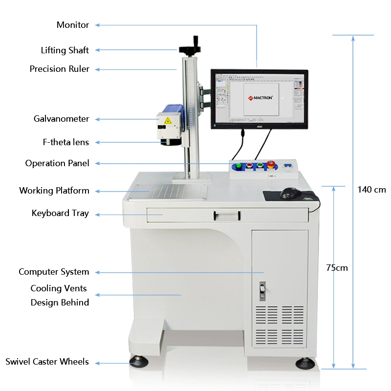 Fiber/CO2/UV Laser Marking Machine 3D Printing Logo Printing Machine