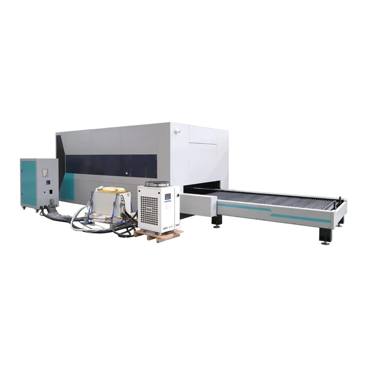 High Quality Fully Enclosed Steel Sheet Cutting Machine With Exchange Table For Sale High Quality Fully Enclosed Steel Sheet Cutting Machine With Exchange Table For Sale