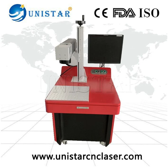 20W Desktop Fiber Laser Marking Machine /Laser Engraving Machine Raycus Laser Source For Metal