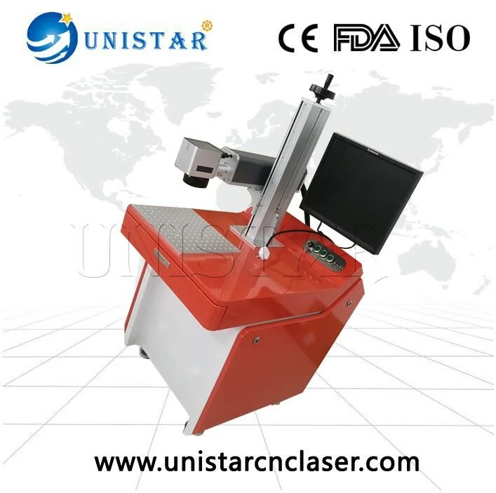 20W Desktop Fiber Laser Marking Machine /Laser Engraving Machine Raycus Laser Source For Metal